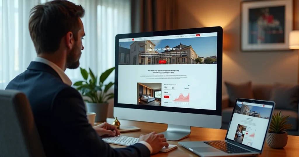 Gestor analisa site de hotel com problemas na tela de reservas